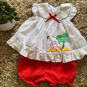 Mayfair Summer Beach Baby 2 piece  Outfit 12 mo